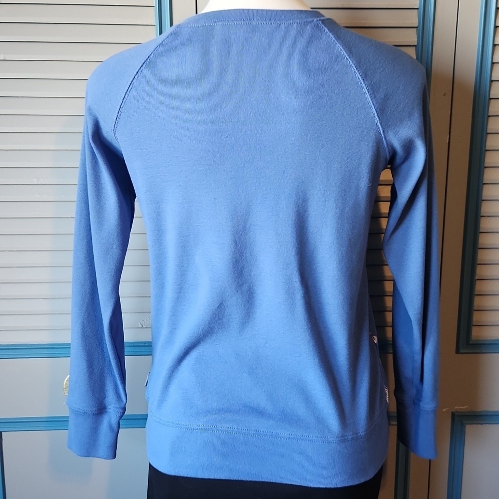Eddie Bauer Blue Tiger Print Sweatshirt - Picture 11 of 13